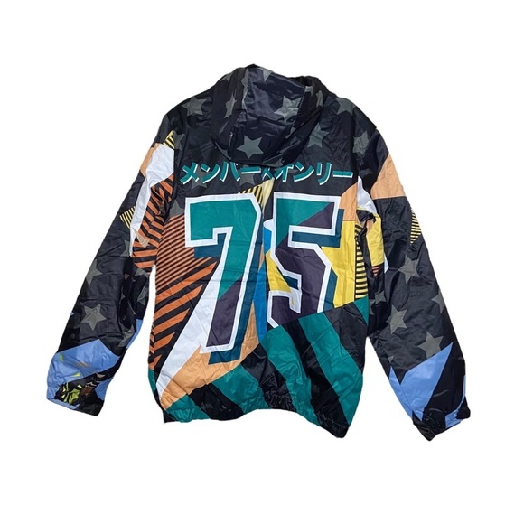 NWT Members Y2K AOP Only Sprint Midweight Puffer Jacket ‎ Colorful Small Hood - Picture 2 of 6